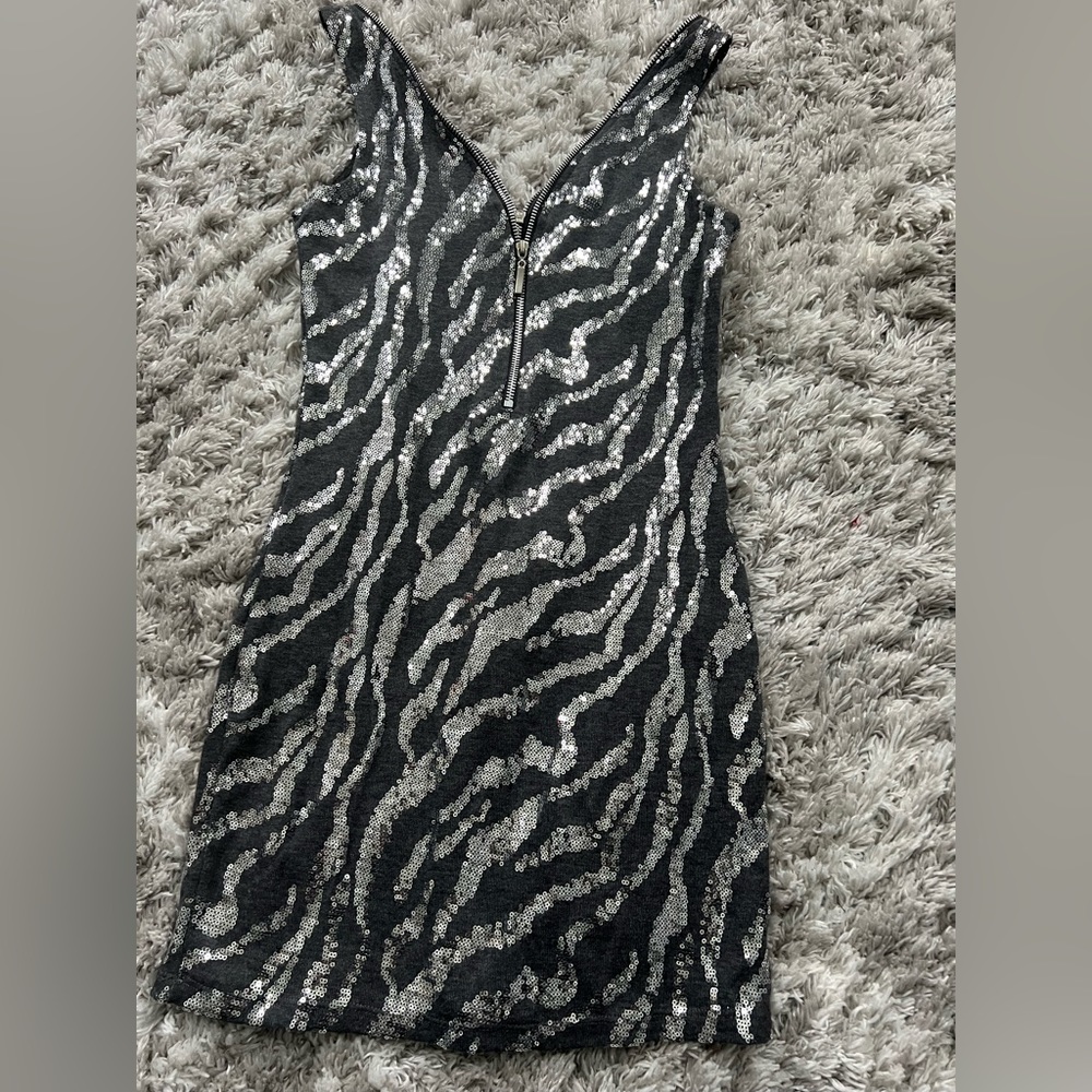 Patricia Luca dress - mini black and silver dress